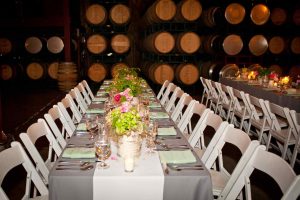 Barrel Room Table Set Up