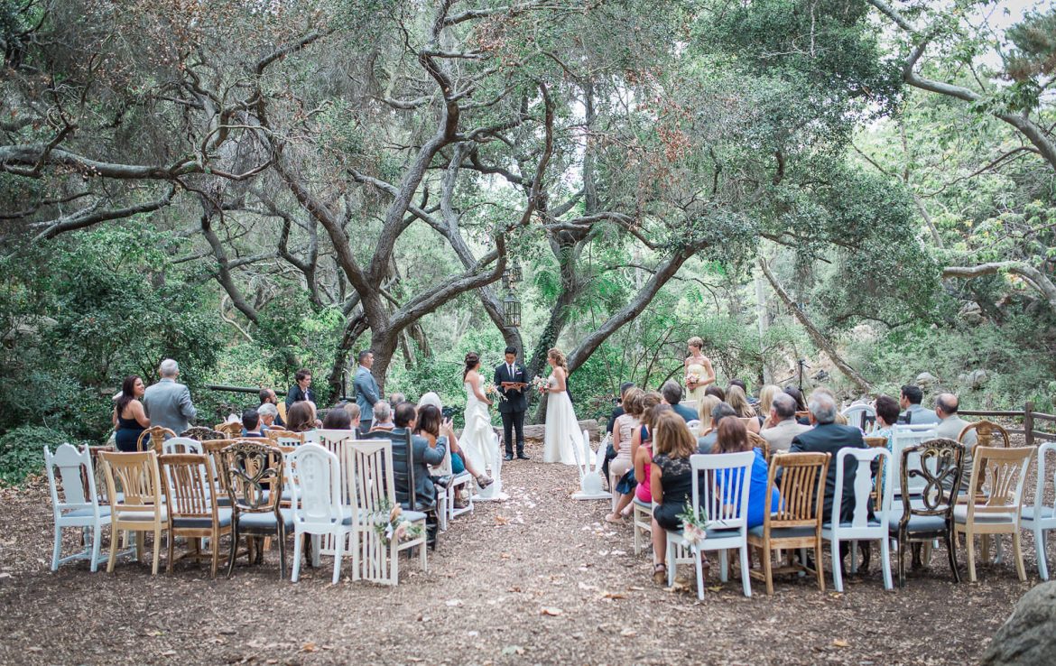 Mismatched Chairs Wedding Ceremony